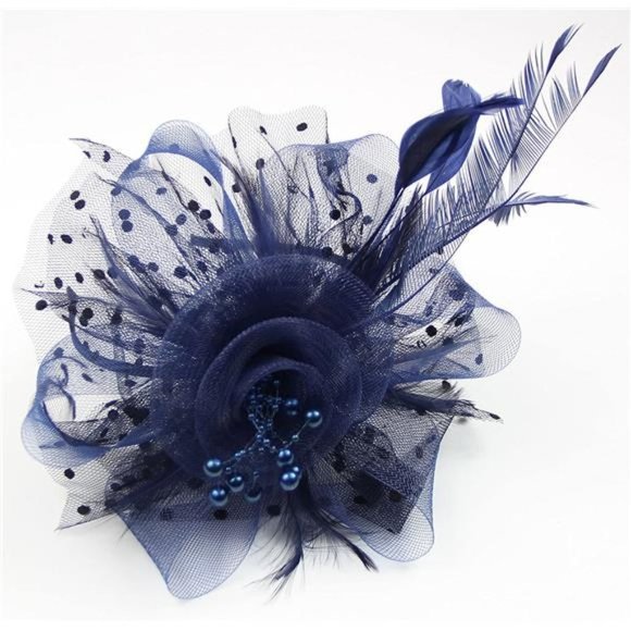 PENNY Mesh Hat Fascinator A-navy - Picture 2 of 6